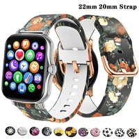 20mm22mm women band for amazfit gts 322egts2 minigtr 42mm47mmgtr 33 pro2e sport printed silicone watch bracelet correa