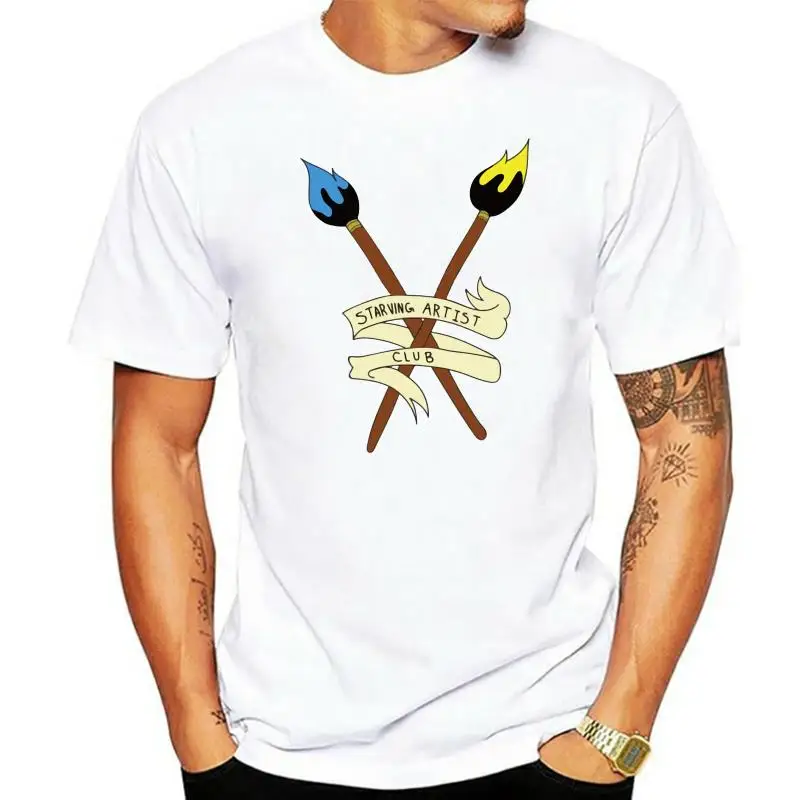 

Men Short sleeve tshirt Starving Artist Club Artist T Shirt Women t-shirt