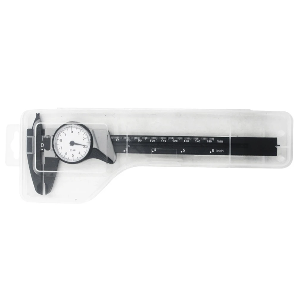 

0-150 мм пластиковый метрический имперский Портативный Прецизионный с циферблатом Прочный противоударный инженерный измерительный инструмент штангенциркуль с нониусом