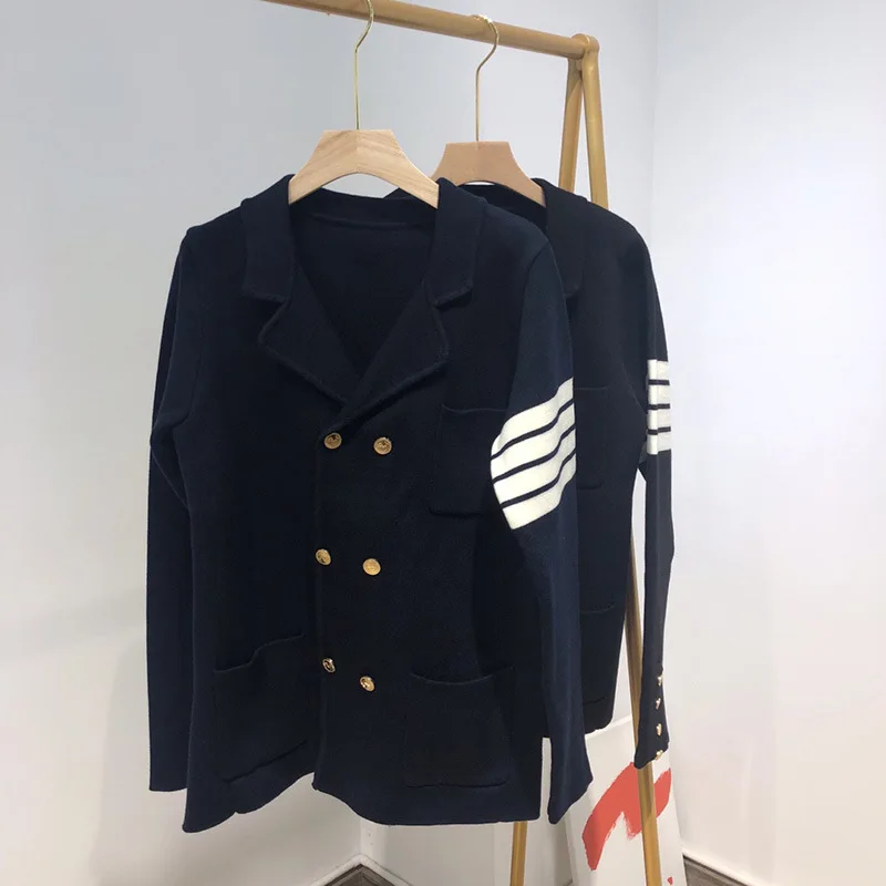 High Quality Korean Style TB Suit Coat Women's Spring and Autumn Versatile Small Guy Temperament Clothing Small Suit