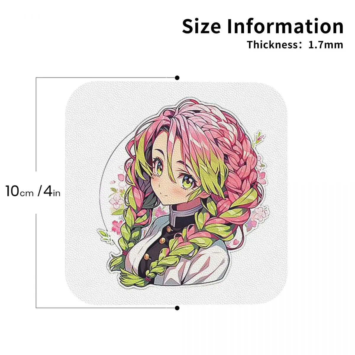 Подставки Mitsuri Kanroji And Iguro Obanai кухонные салфетки изоляционные коврики для чашек