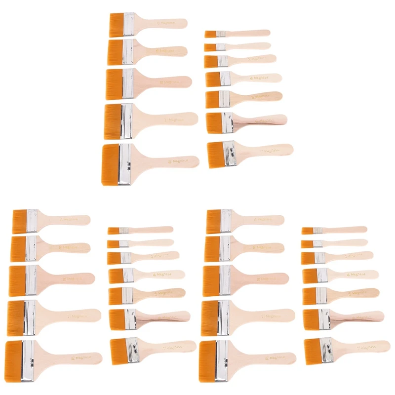 

36 Pcs Wooden Oil Painting Brushes Set Artist Acrylic Watercolor Paint Tool