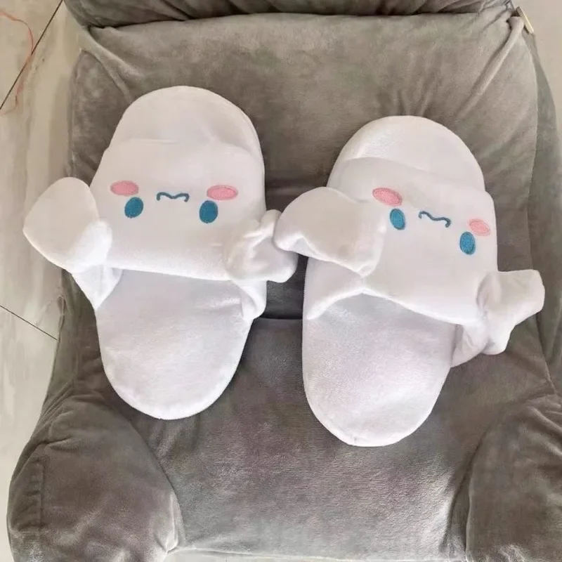 Симпатичные Аниме периферийные шлепанцы Sanrio с движущимися ушками хлопковые