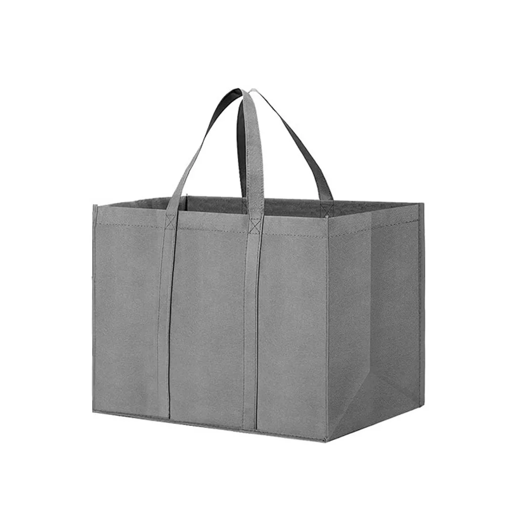 1pcs Simple Collapsible Portable Environmental Protection Large Capacity Reusable Grocery Heavy Non Woven Shopping Bag Handbag