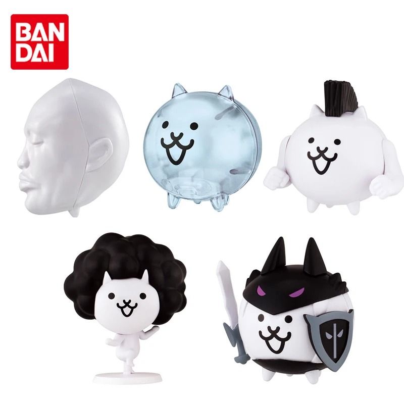 Bandai Genuine Gashapon The Battle Cats Nyanko Great War Modeling Doll 4 Kawaii Cute Anime Action Figure Toys Gifts for Children