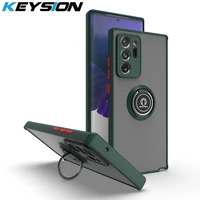 keysion matte case for samsung note 20 20 ultra 5g note 10 plus 9 8 transparent ring stand phone cover for galaxy note 10 lite