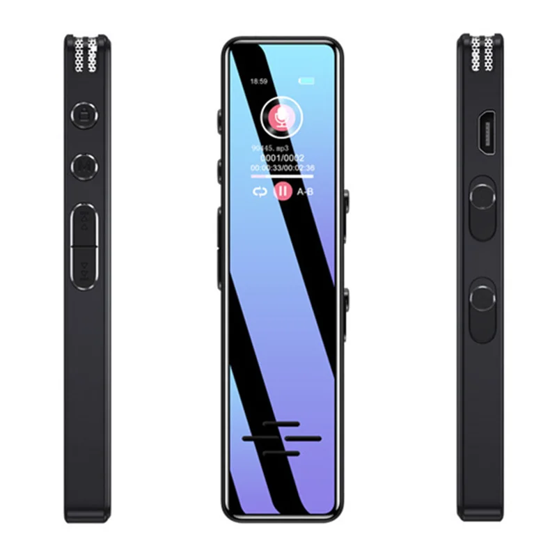 

QZT Digital Voice Recorder Portable MP3 Player Dictaphone Mini Secret Voice Recording Device Sound Audio Recorder Professional