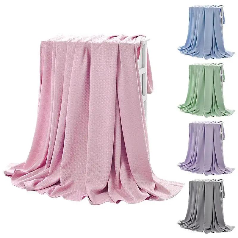 

Summer Cooling Bamboo Fiber Blanket Multi Size Washable Breathable Cooling Bamboos Blanket For Portable Travel Bed Car Sofa