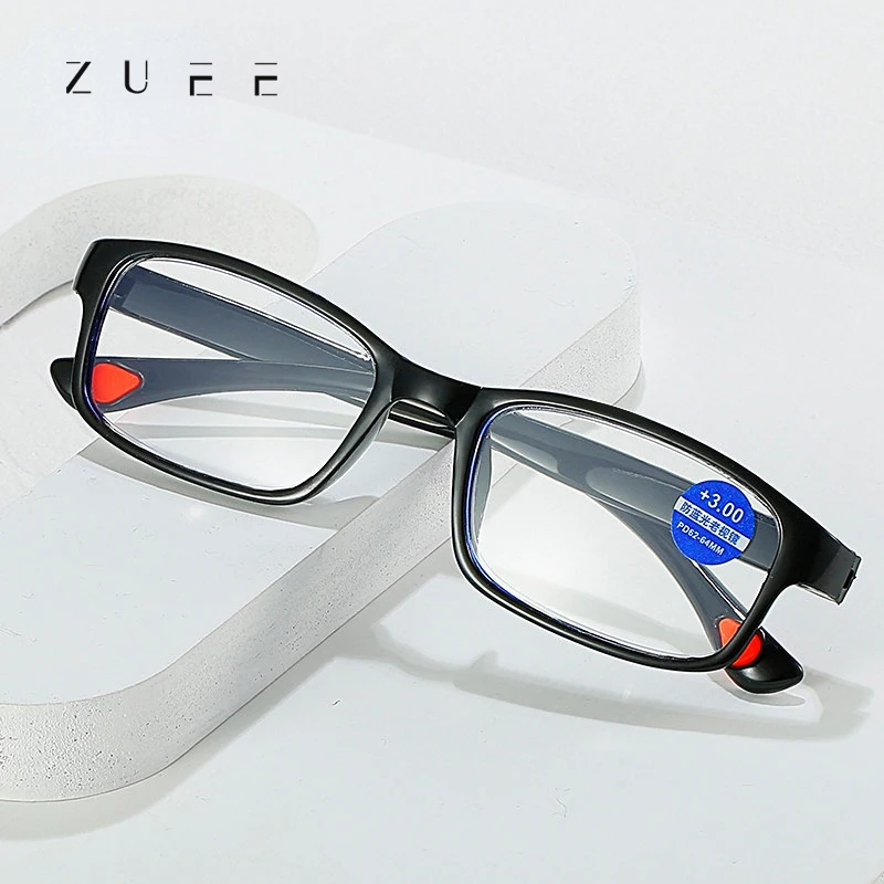 

Men's anti-blue light reader women's TR90 ultra-light reading glasses computer glasses magnifying far diopter 1.0-4.0