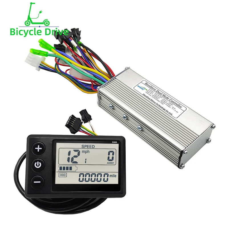 Универсальный контроллер скорости электровелосипеда UART S866 24 В 36 48 500 Вт 22 А