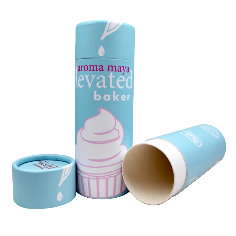 

customizd design Free Sample Cardboard Cylinder Tea Powder Round Tube Paper Box With Custom Print