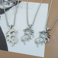 new hip hop fashion domineering luminous flame dragon necklace pendant long sweater chain