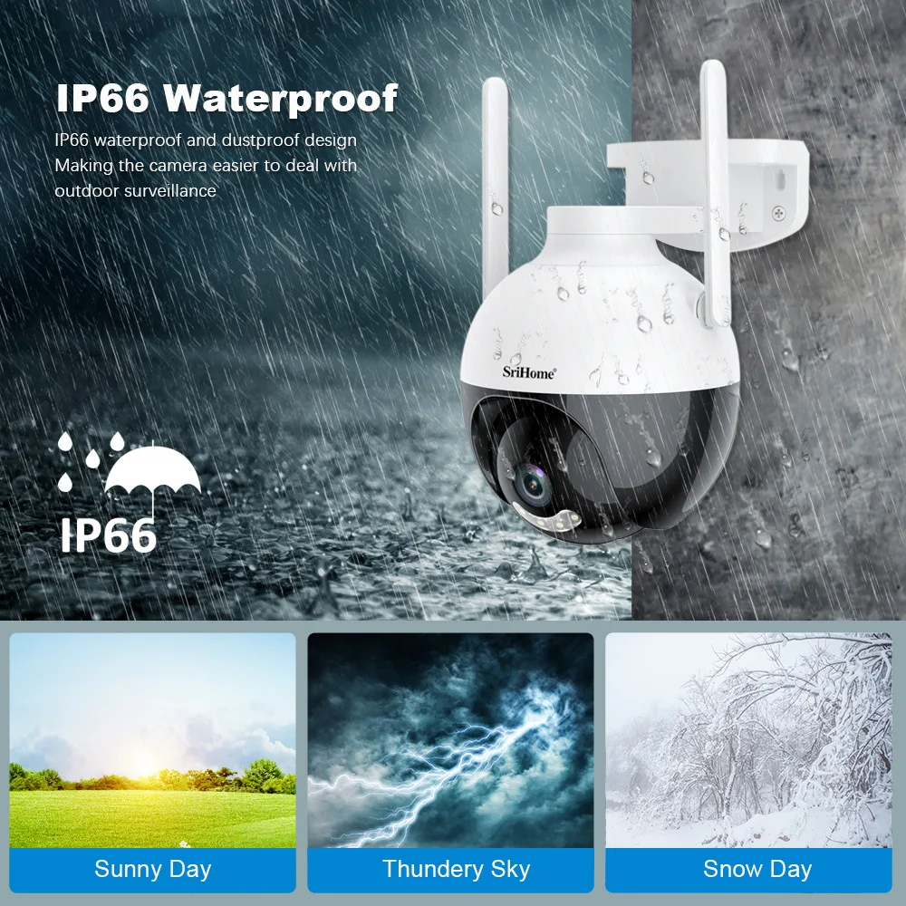 

Купольная IP-камера Srihome SH045, 2,5 дюйма, 2 МП, 1080P