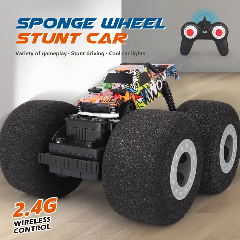 

2.4G RC Car Stunt Drift Soft Sponge Tires Buggy Vehicle Model Radio Controlled Machine Remote Control Toys For Boys Gifts Indoor