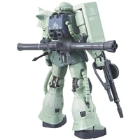 bandai gundam assembled model rg 04 1144 mass production zaku 2 ms 06f green zaku anime ornament figure gift