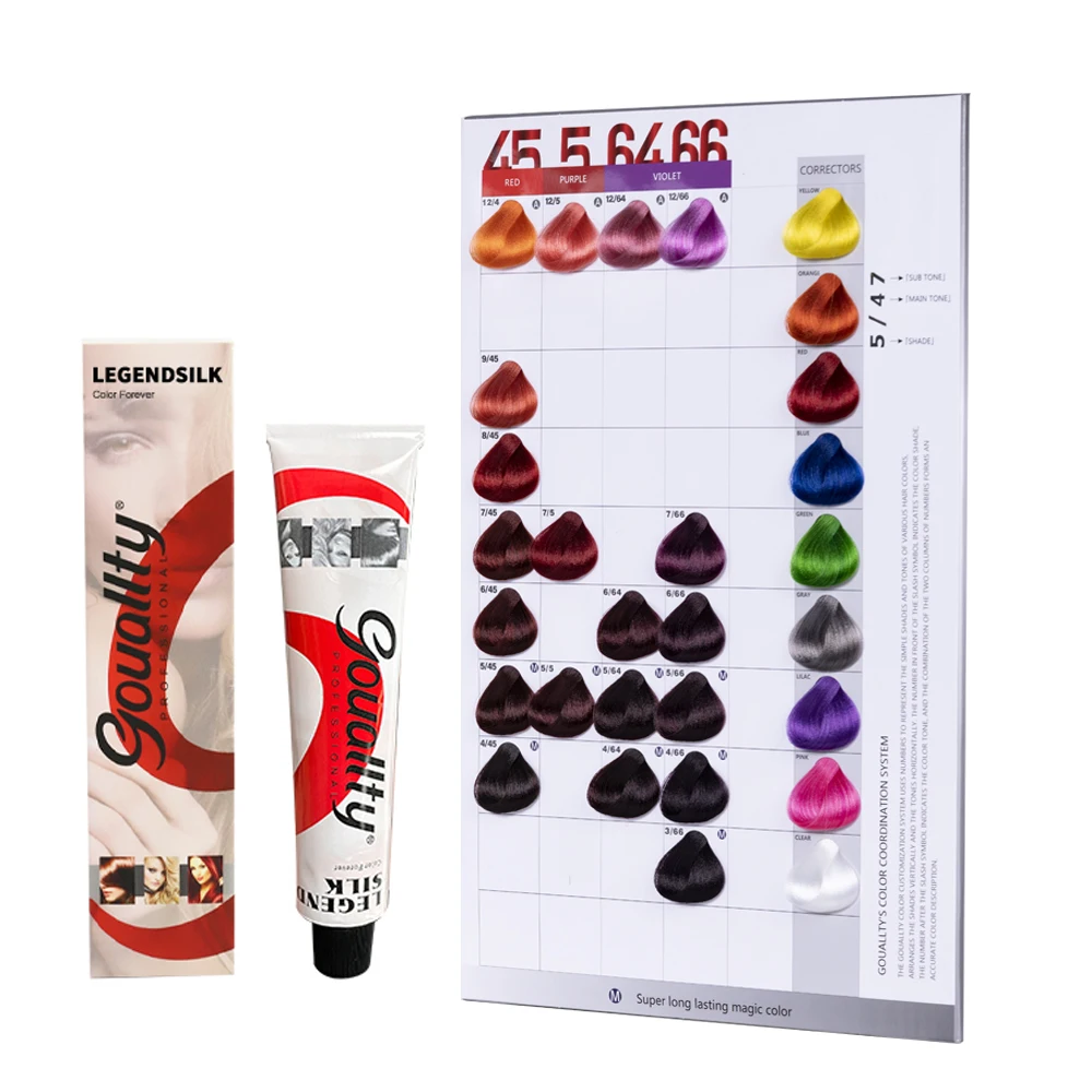 Cream Salon Professional Low Ammonia Brown Purple Pink Color Hair Dye Cream Tint 120ml