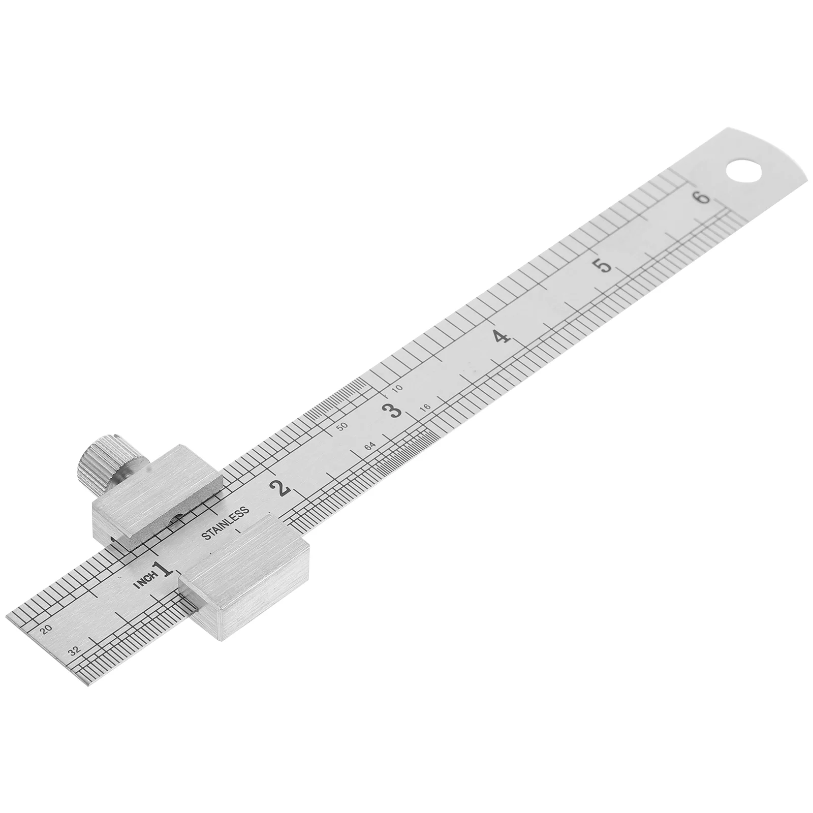 

1 Set Stainless Steel Ruler Straight Scale Measuring Tool with Ruler Stopper