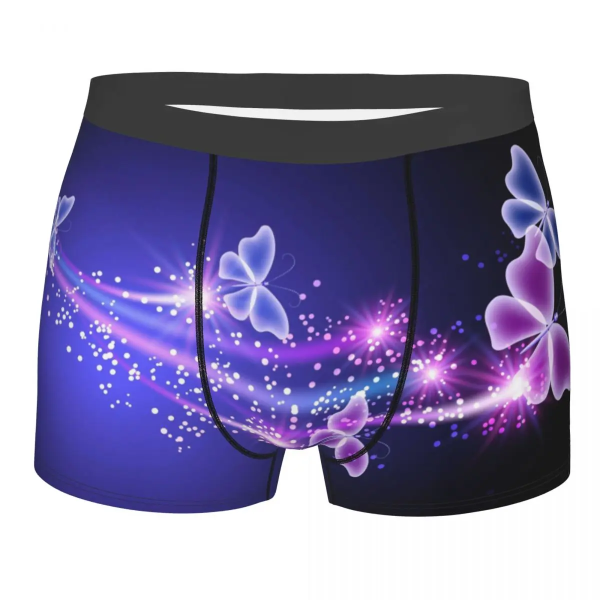 

Дышащие брифы в виде фиолетовых бабочек, удобное Мужское нижнее белье