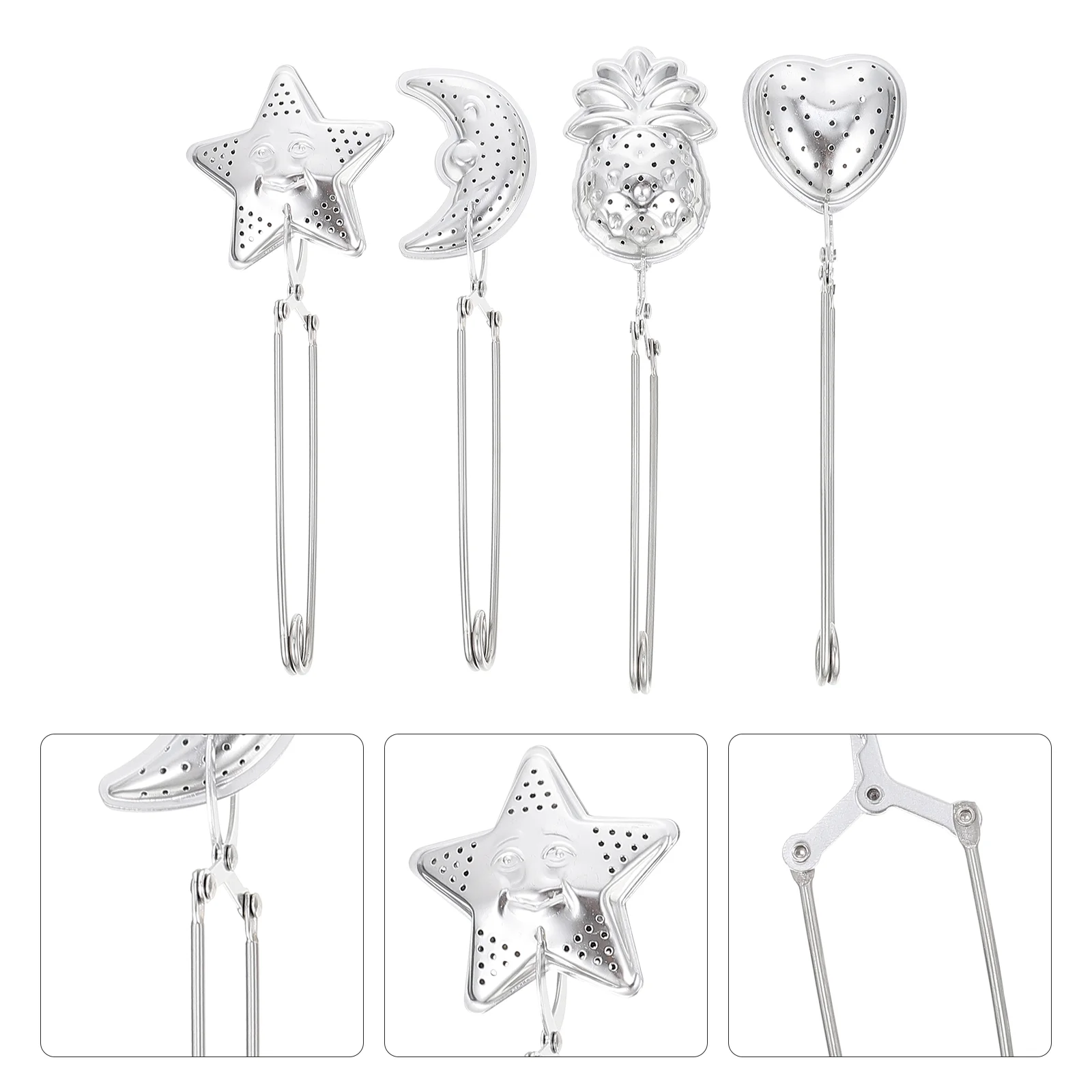 

Tea Strainer Infuser Loose Leafstainless Steel Mesh Filter Steeper Holder Stee Basket Herb Seasoning Star Reusable Filtershouse