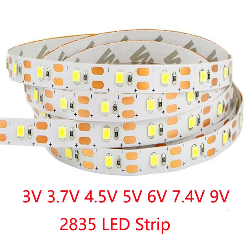 5m  3.7V 3V 4.5V 5V 6V 9V RGB LED Strip LED Mirror  Strip LED Soft Tape KTV Bar 2835 60 leds/m White Warm White Yellow Pink