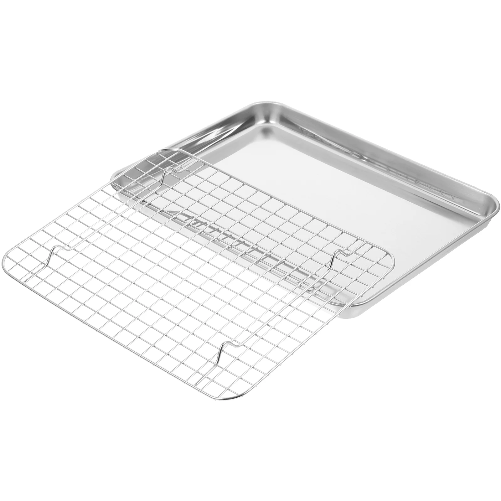 

Pan Tray Grill Baking Plate Stainless Steel Rack Oven Metal Cookie Turkey Barbeque Roaster Toaster Coolingroasting Candy Cake