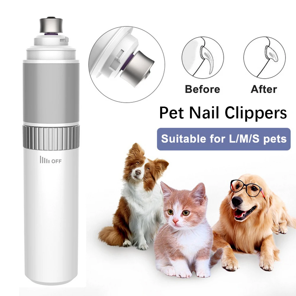 

Dog Nail Clippers Electric Pet Nail Scissors Grinder for Dog Cat Claw Grooming Trimmer Cutters Beauty Nail Mill Pet Supplies