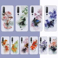 fashion artistic ink painting phone case for samsung s21 a10 for redmi note 7 9 for huawei p30pro honor 8x 10i cover