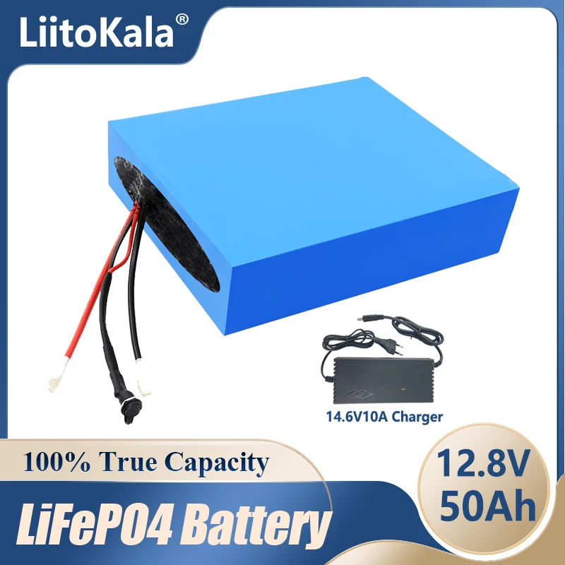 

LiitoKala 12v 12.8v 50AH lifepo4 battery 12V 30Ah with BMS for golf trolly Audio speaker LED light 12V battery RV Xenon light