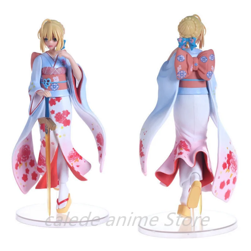 

NEW Hot 25cm Fate Zero Fate Stay Night Kimono Saber Action Figure Toys Collection Christmas Gift