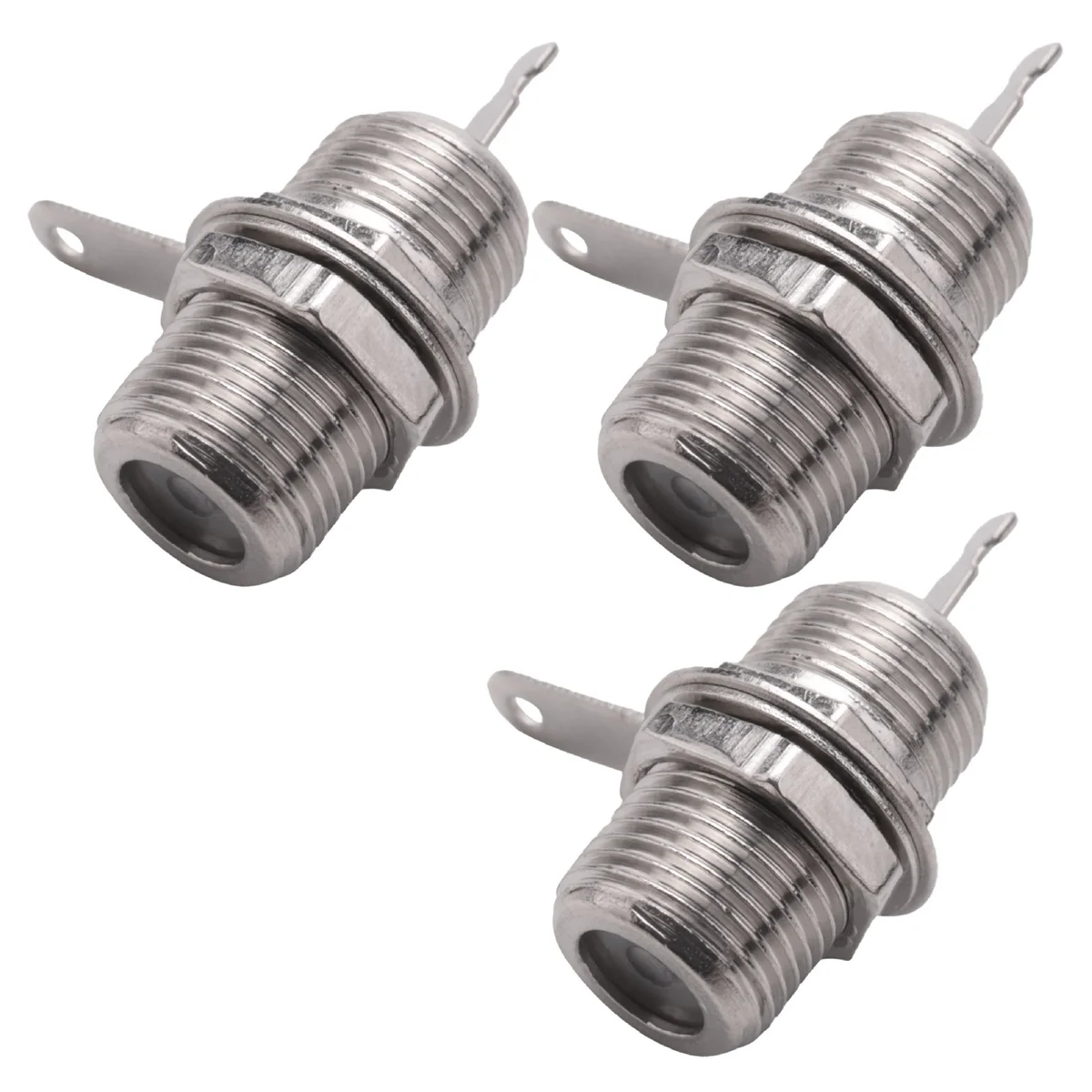 

15 Pcs F Type Panel Mounted Socket Female Jack Solder Connector Adapter