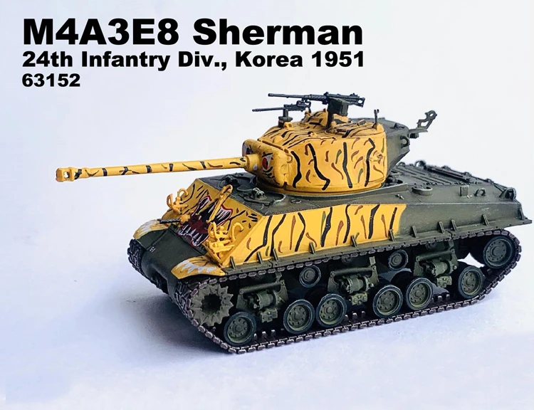1: 72 DG63152 Американский танк Шермана M4A3E8 24 пехотной дивизии 1951 Готовая модель продукта (art.: 3920ce7653889) - 3920ce7653889