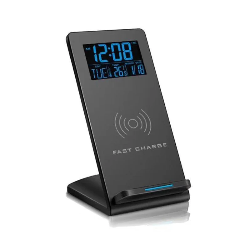 

Charger Multifunctional Blue Screen Display Wireless Charger Bracket Desktop With Time And Temperature Screen Display