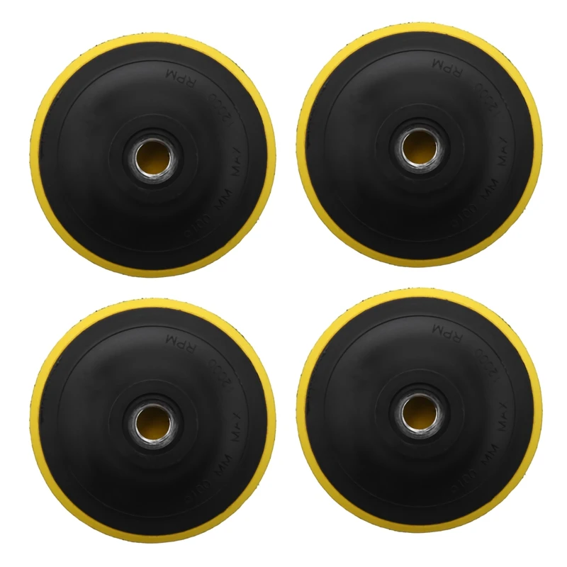 

4X Polishing Pad Backing Pad Sanding Pad Pads M14 For Polishing Machine New K1 Thread Diameter: 100MM