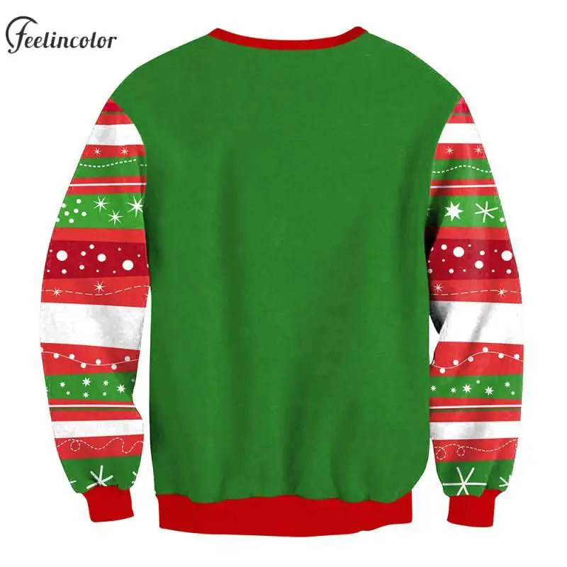 Толстовка оверсайз для мужчин уродливые рождественские пуловеры спортивный