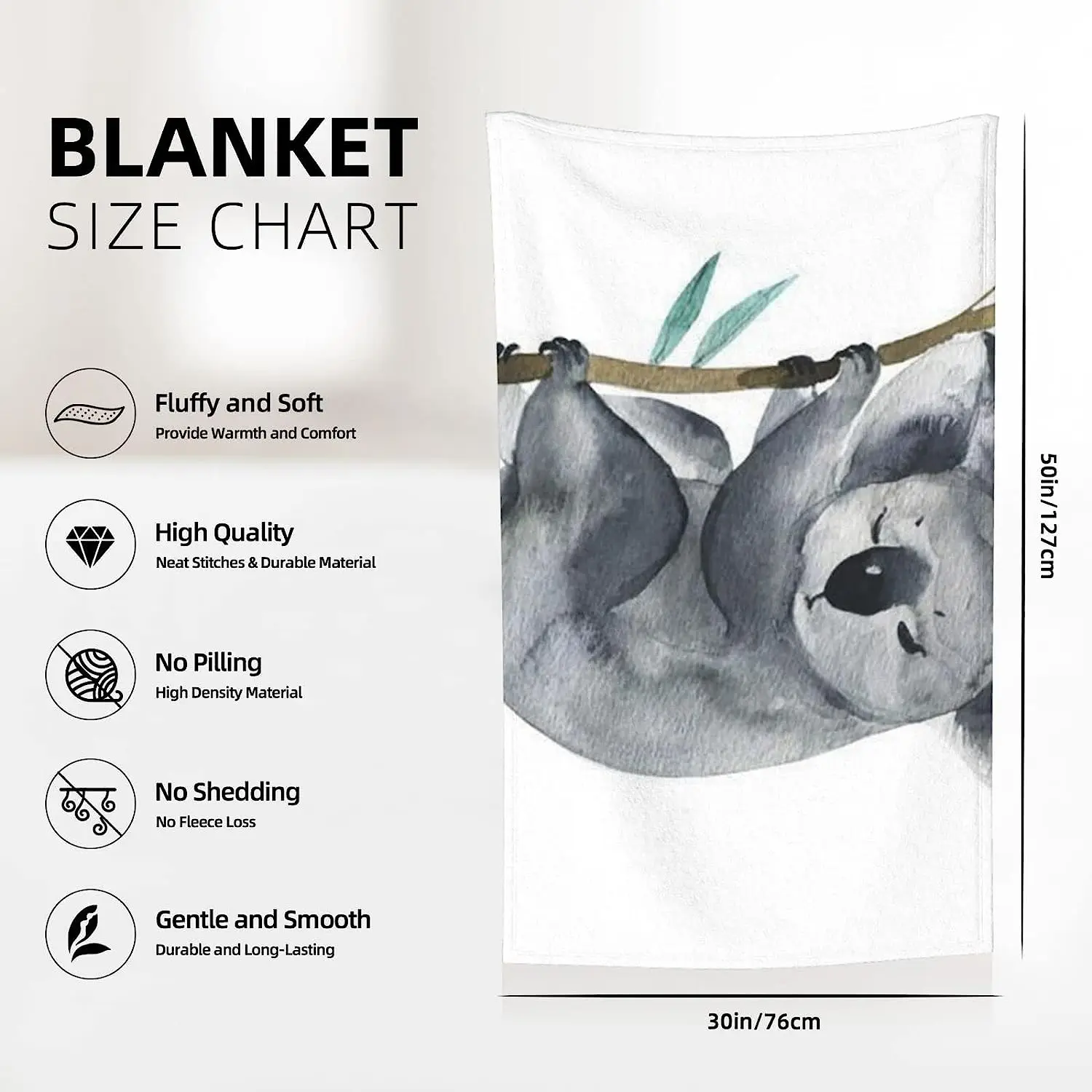 Фланелевое Одеяло с забавными коалы дорожные одеяла 280 г/м2 мягкое теплое одеяло