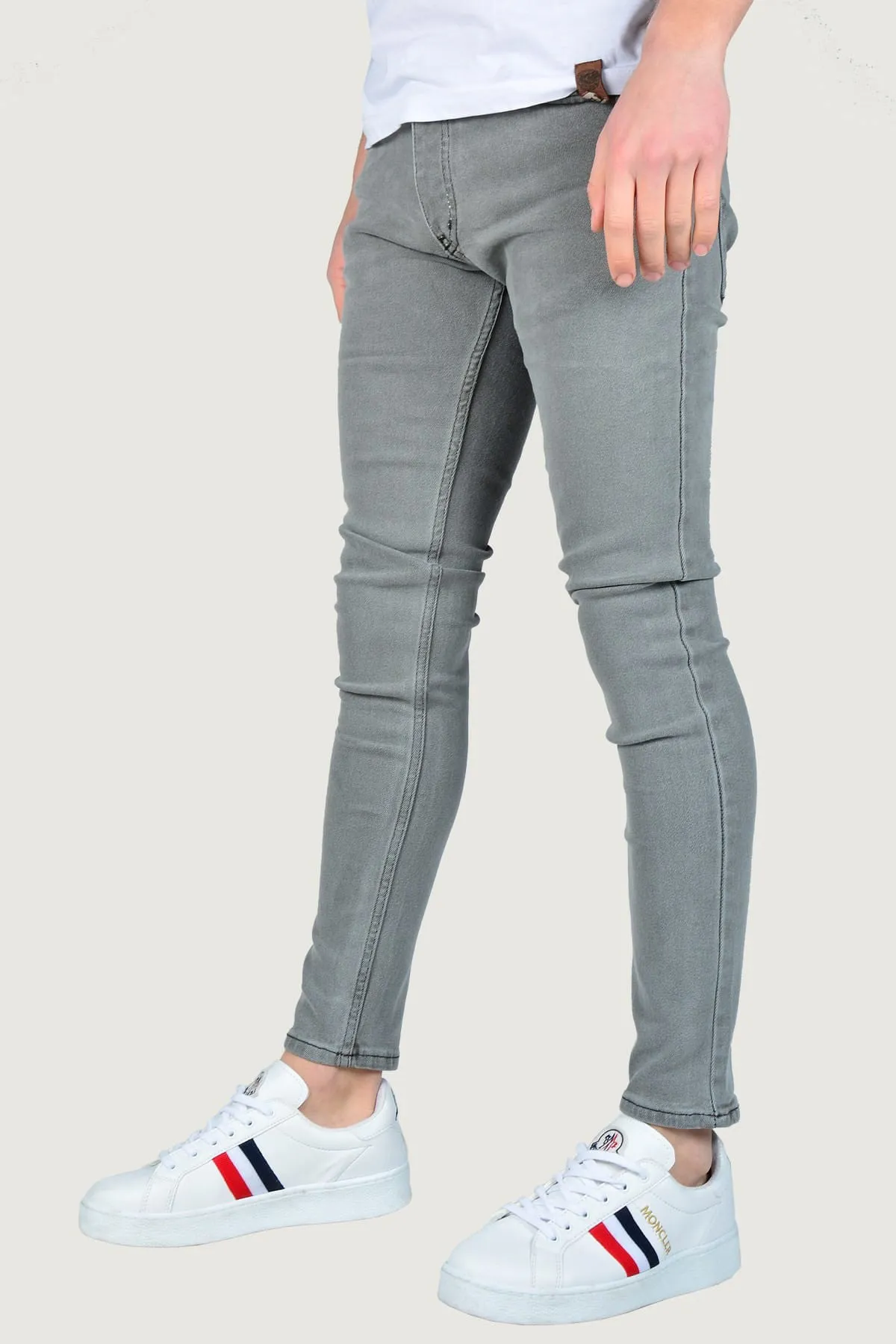 Men's Clothing Denim Pants For Man Trousers Men's Jeans Slim Fit Strech Flexible Fashion Tight-Fitting Stylish Casual