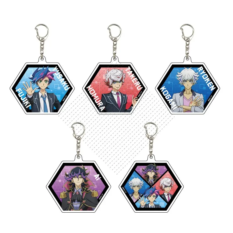 Аниме YuGiOh Yu-Gi-Oh! Брелок для ключей, кукла Yusaku Fujiki Takeru Homura Ryoken Kogami, акриловый брелок, подвеска для подарка Аниме YuGiOh Yu-Gi-Oh! Брелок для ключей, кукла Yusaku Fujiki Takeru Homura Ryoken Kogami, акриловый брелок, подвеска для подарка