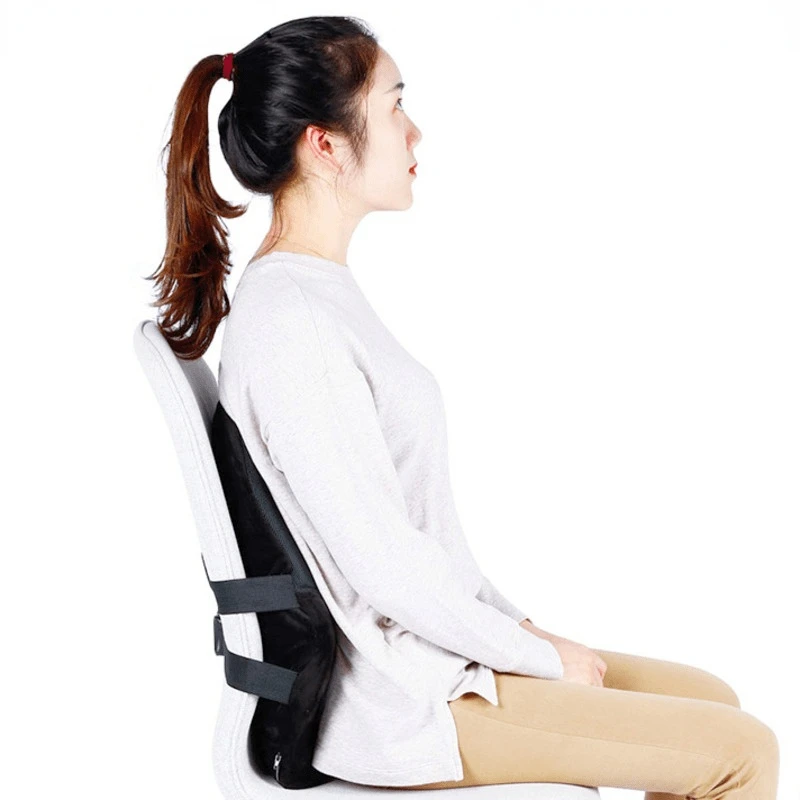 

Car Back Support Lumbar Pillow For Seat Support Waist Cushion Memory Foam Cotton Mesh Office Chair In Auto Travel Massagers Home