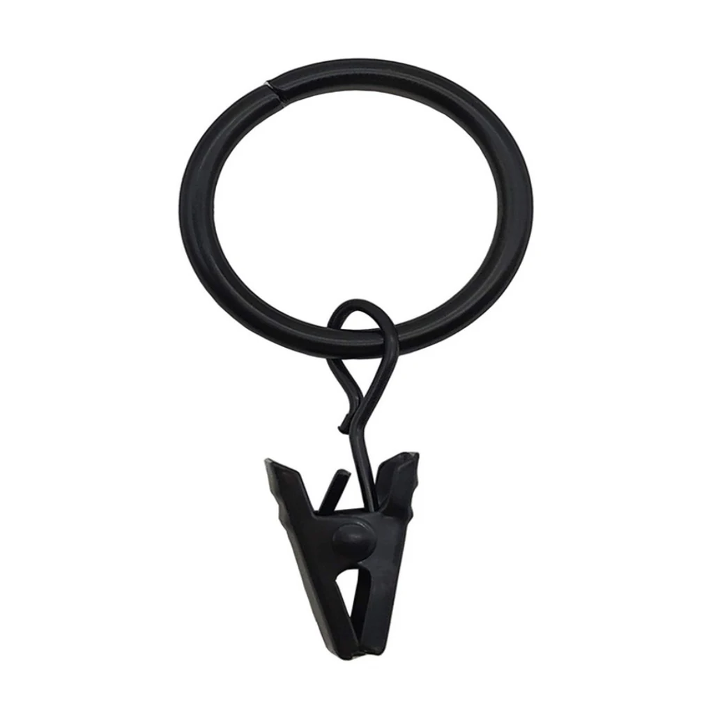 

Pack of 10 Window Curtains Hanging Hook with Clips Removable Ring Drape Parts for Household Bedroom Living Room Hotel