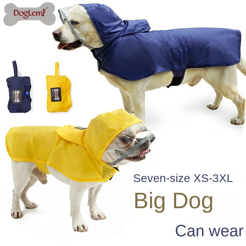 

Best Dog Raincoat Small Dogs Golden Retriever Raincoat Waterproof Dog Clothing Impermeable Hooded For Small Dogs Rain Coat Pet