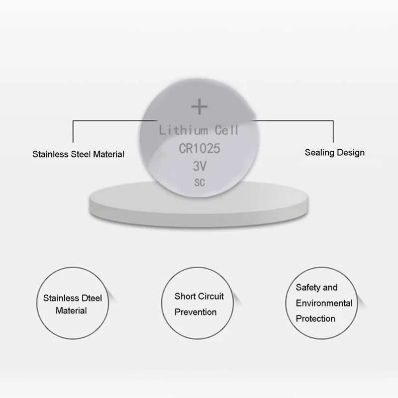 5 шт. батарейки CR1025 батарейка-таблетка для автомобильного ключа долговечная