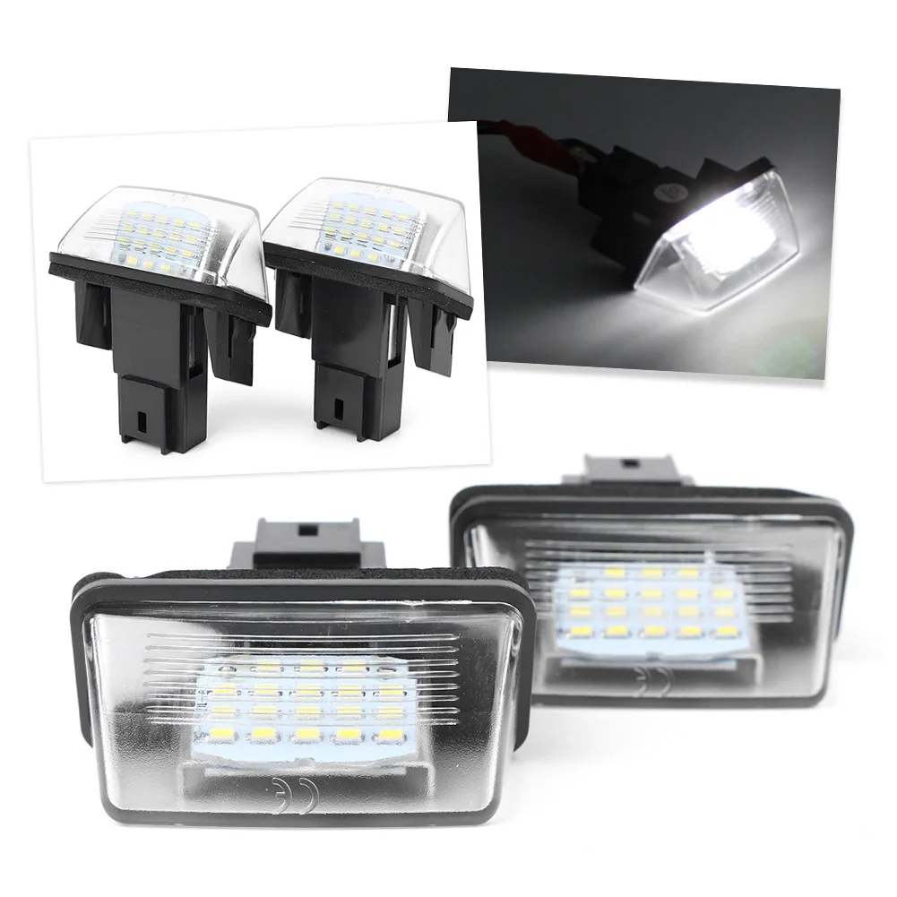 2x горячая 18 светодиодная подсветка номерного знака для Peugeot 206/207/307/308/для Citroen