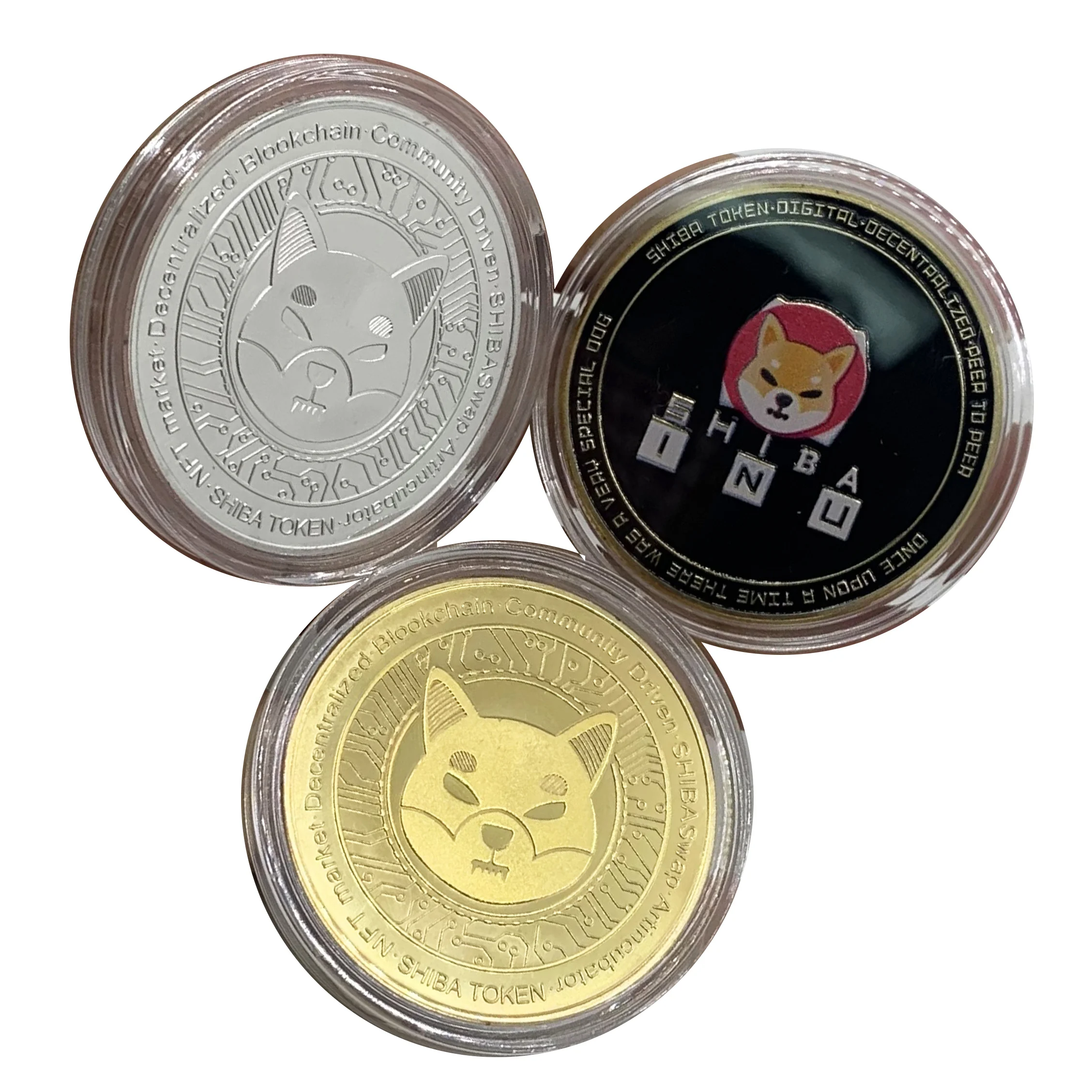 

Mixed New Metal Gold Plated Physical SHIBA SHIB Token Coin Souvenir DOGECOIN KILLER Coin Commemorative Collectible Coins