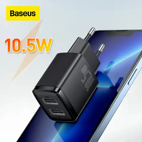 Адаптер питания Baseus с двумя USB-портами для телефона