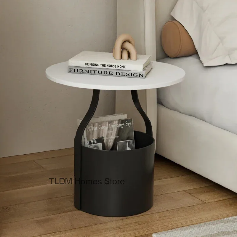 Современная прикроватная тумбочка минималистичный белый модный ночной столик
