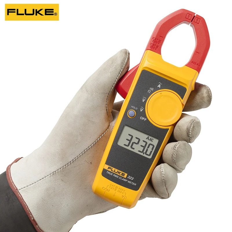 

Fluke 323 Clamp Meter Ture RMS Electrician Measures AC Current 400A AC/DC Voltage 600V Resistance Continuity Pliers Ammeter