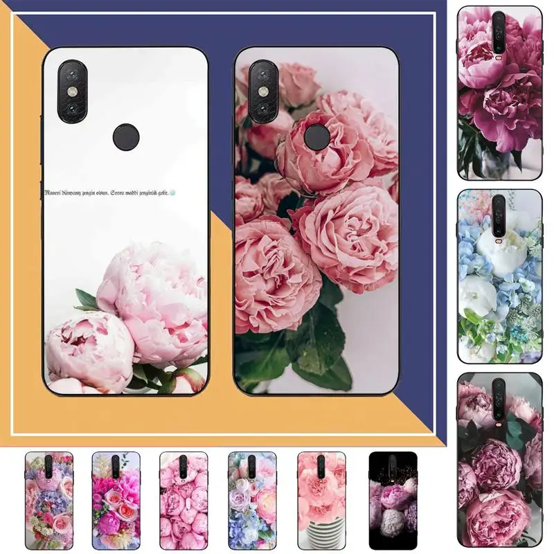

Elegant Pink Purple Peony Flower On the Vase Phone Case for Redmi Note 8 7 9 4 6 pro max T X 5A 3 10 lite pro
