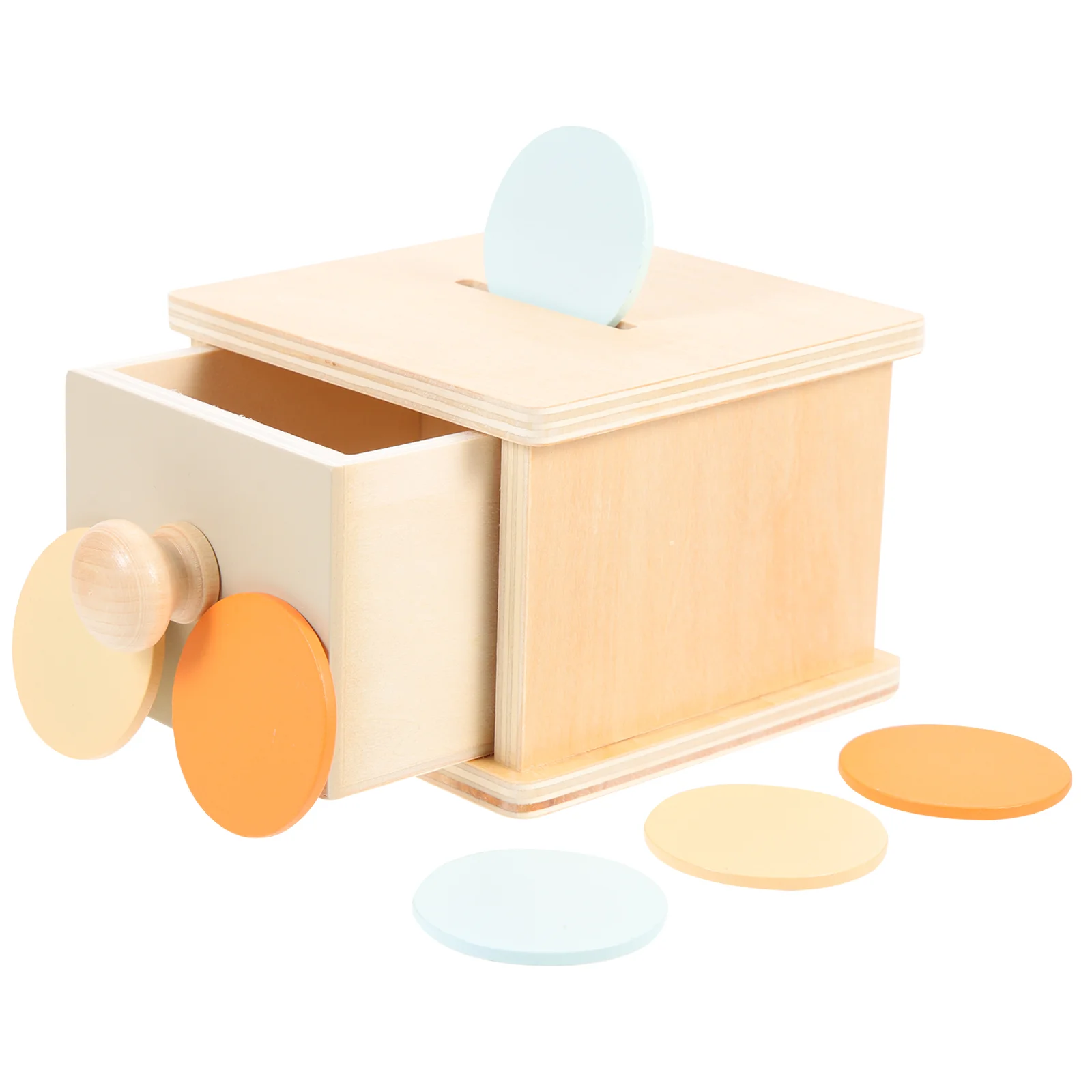 

Montessori Material Tools Coin Box Toy Wooden Toddler Puzzles Kids Color Cognition Christmas gift Arcade