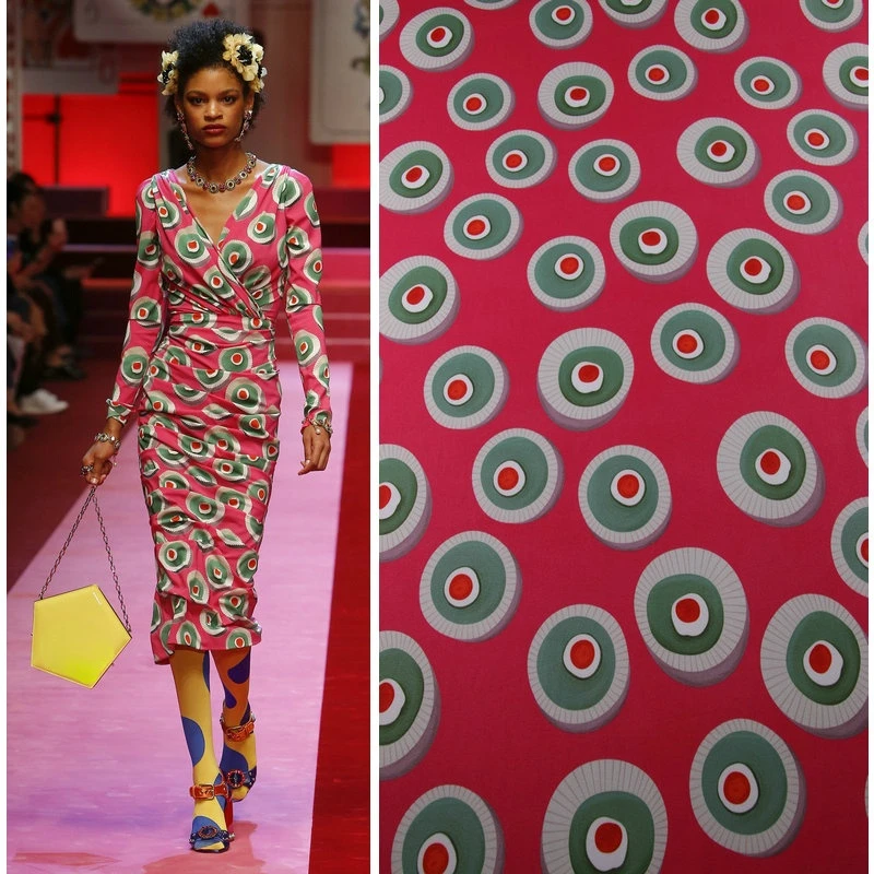 

Polyester Stretch Printing Fabric Factory Custom Summer Handmade DIY Children Dress Shirt Cloth Fabrics for Sewing by Meter