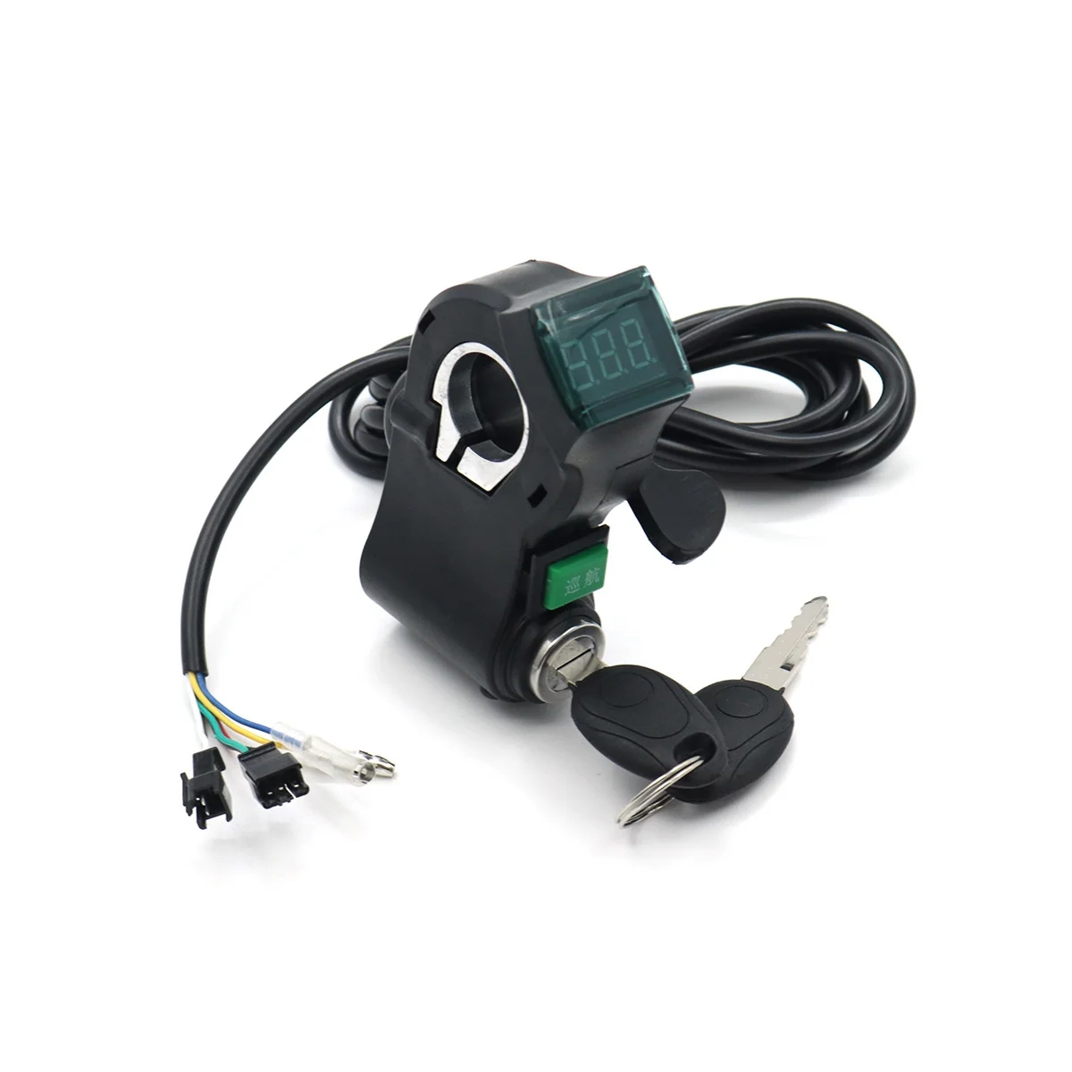 

E-Bike Ignition Lock Key Thumb Throttle Voltmeter Digital Voltage Display for M365 Universal